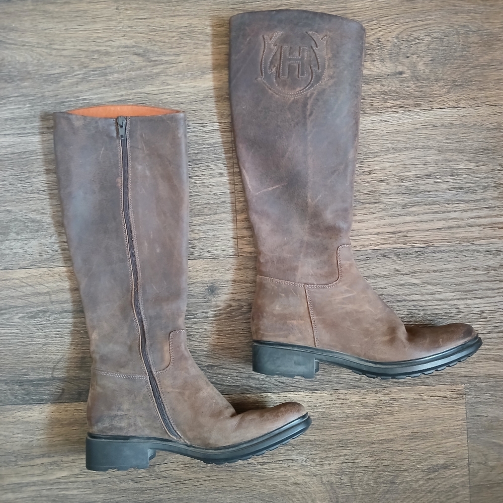 Hunter Leather Crest Riding Boots. Made in Itay - Picture 13 of 16